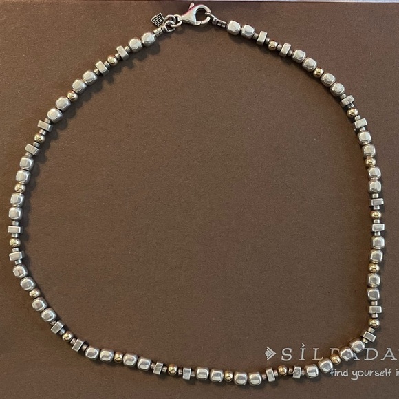 Silpada RARE Sterling Silver & 14k Gold Filled Nugget Necklace - Picture 9 of 16